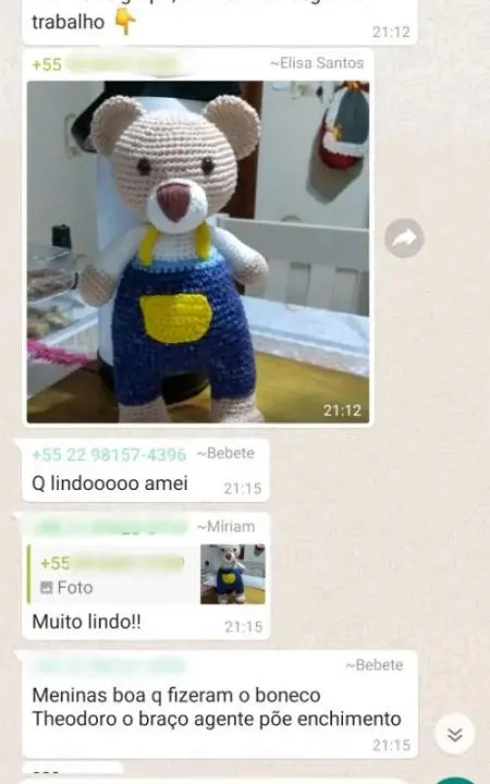Resultado de aluna com ursinho