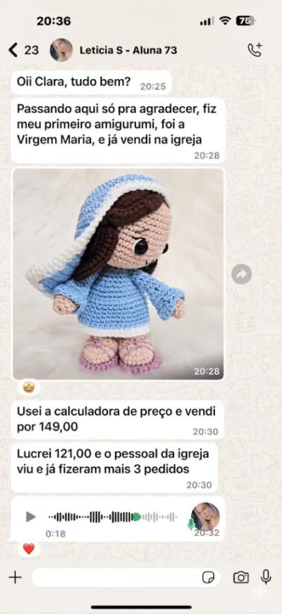 Depoimento da aluna Letícia