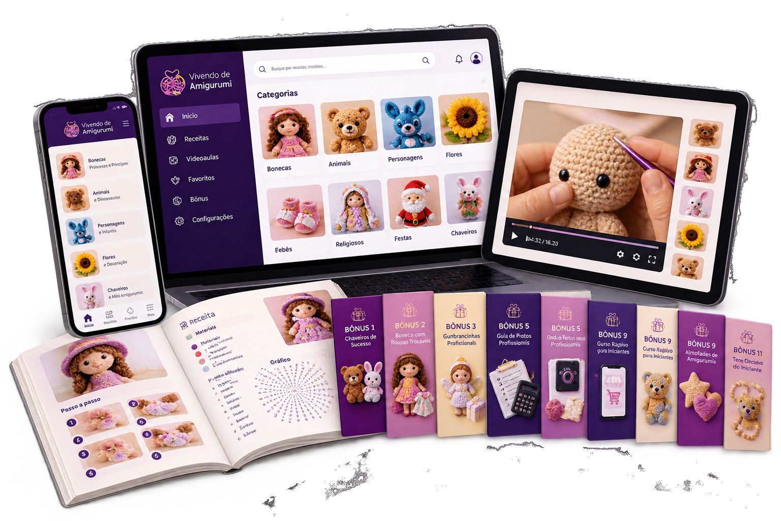 Mockup do sistema Vivendo de Amigurumi